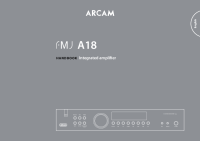 Arcam A18 - Owners Manual 